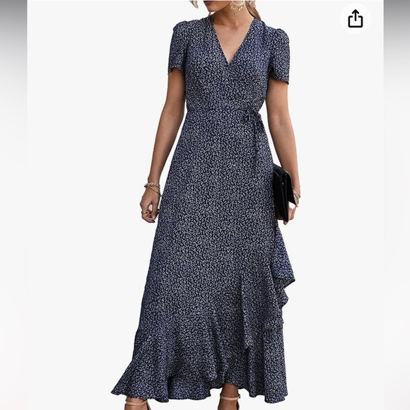 Pretty Garden Floral Print Wrap Dress - Picture 2 of 11